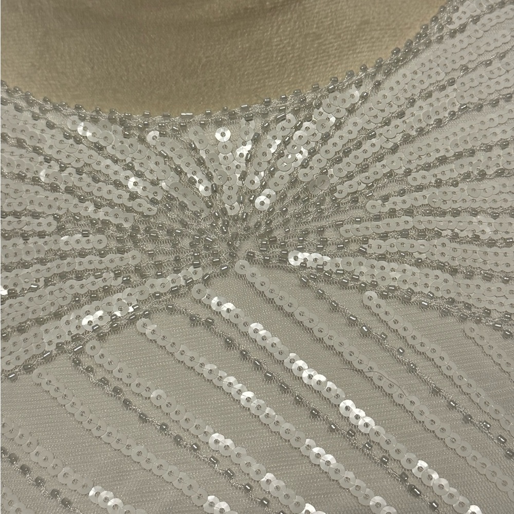 NWT Lulus White Sequin Fringe Mini Dress! - Picture 9 of 14